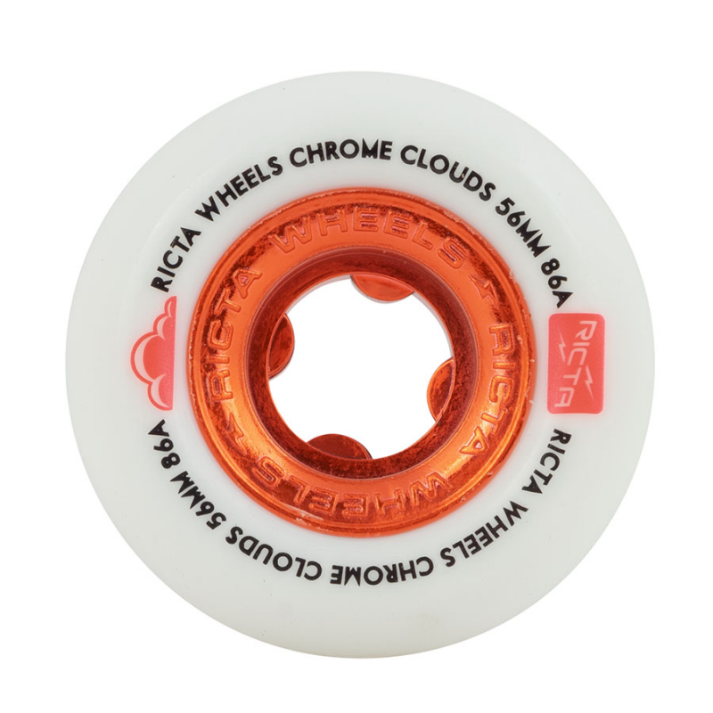 RICTA WHEELS 56MM 86A CLOUDS CHROME RED