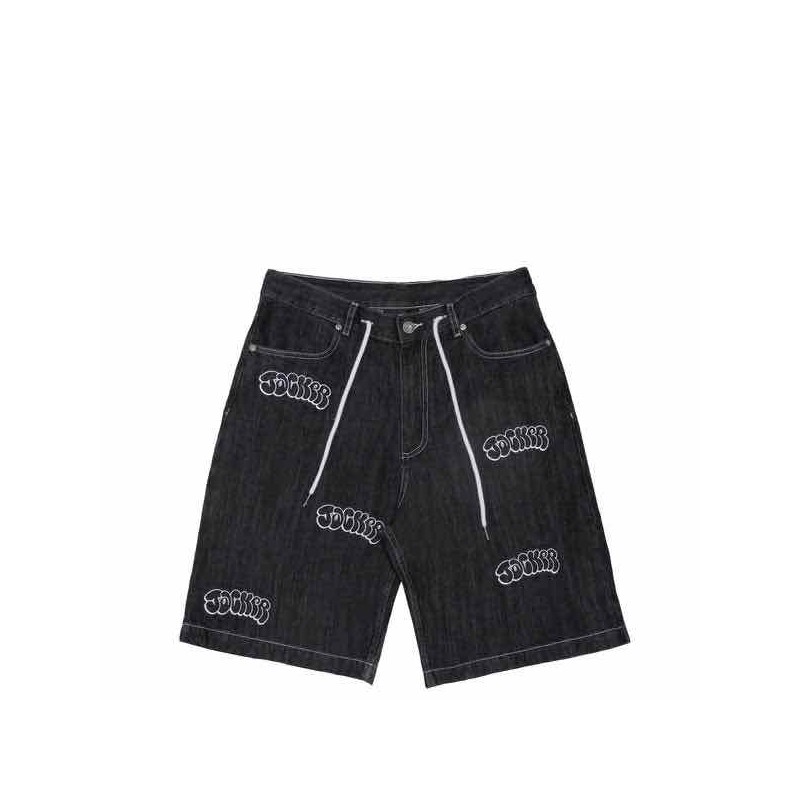 JACKER - THROW UP DENIM BAGGY SHORT