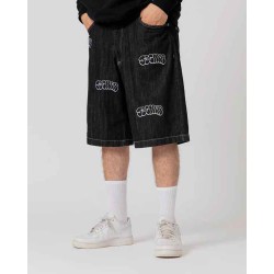 JACKER - THROW UP DENIM BAGGY SHORT