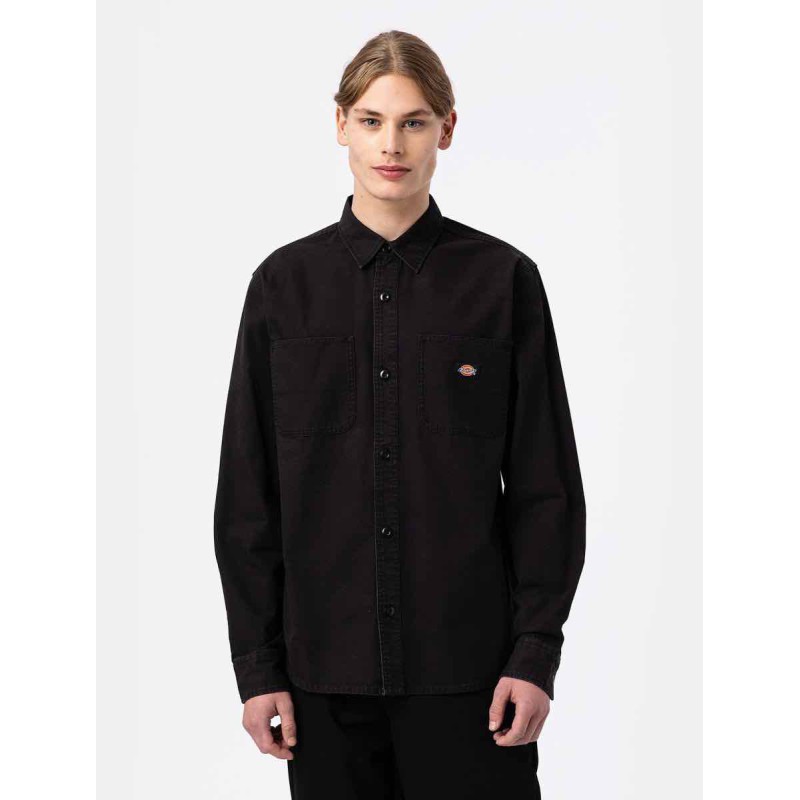 DICKIES DUCK CANVAS LS SHIRT BLACK